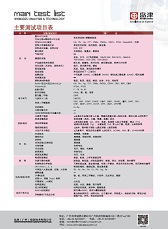 主要测试项目彩页